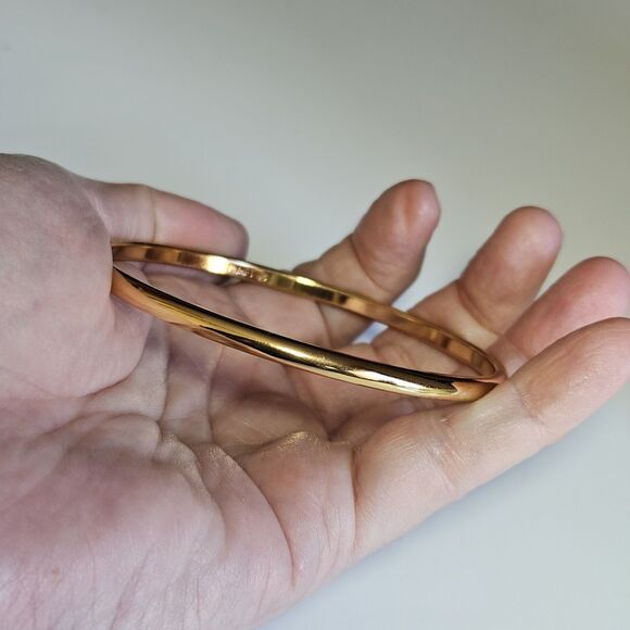 Monet Jewelry - **Sale** Vintage Monet Gold Tone Metal Bangle Bracelet 7.75" Fashion Jewelry